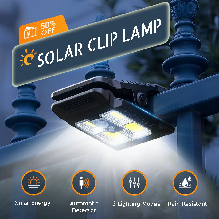 Solar Clip Light with Motion Sensor — LED / COB / Tungsten Filament Styles