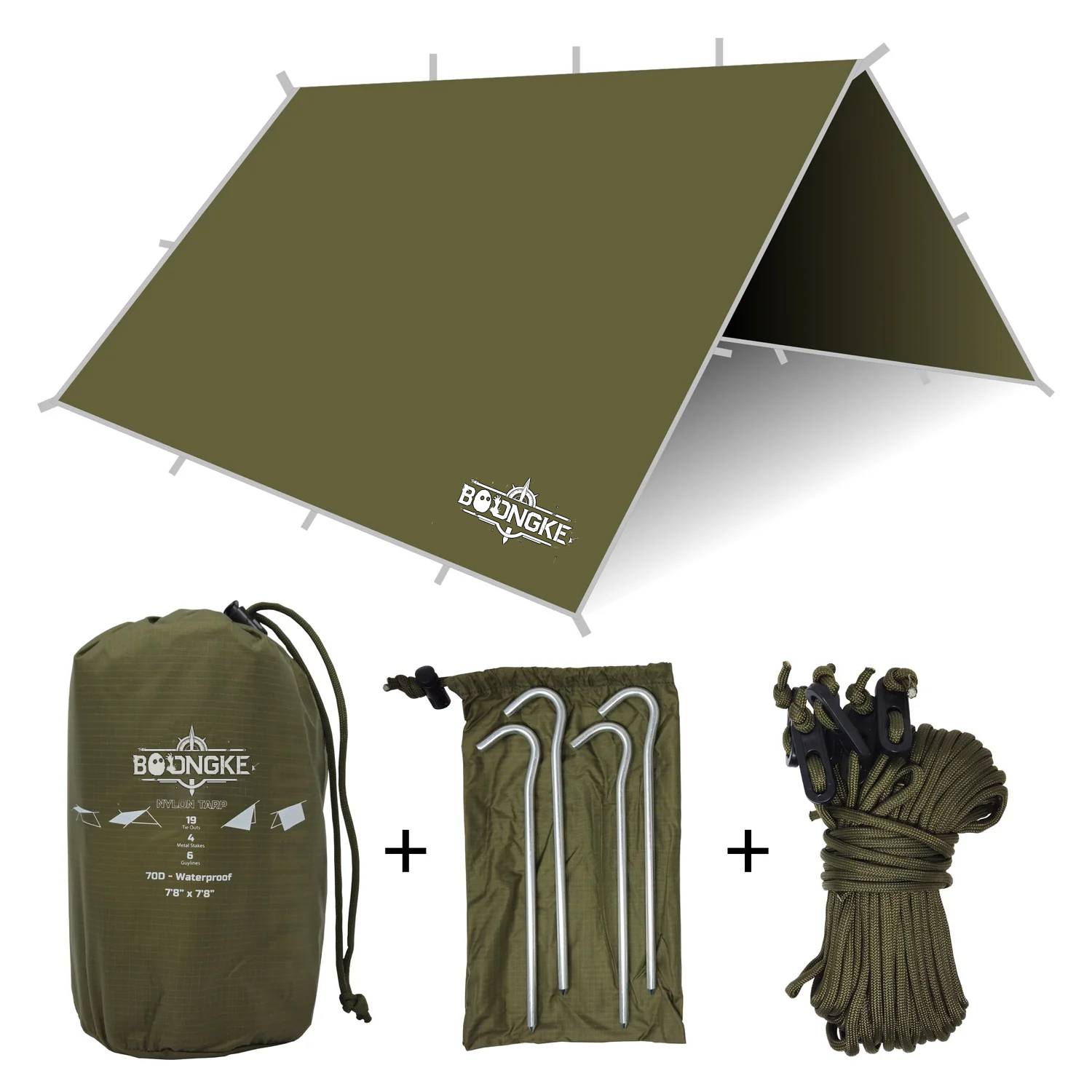 Nylon Tarp & Hammock Combo – OD Green